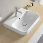 Duravit Happy D.2 Plus Aufsatzbecken 50 cm wei&szlig;, mit &Uuml;berlauf, 1 Hahnloch