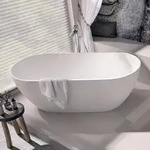 Riho Bilbao freistehende Badewanne 170 x 80 cm, Badewannen, wei&szlig; seidenmatt