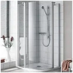 Kermi Ibiza 2000 Viertelkreis-Duschkabine mit Schwingt&uuml;r 80 x 80 cm, Radius 52 cm,