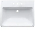 LAUFEN PRO S Einbauwaschtisch 56 cm von oben mit 3 Hahnl&ouml;chern und &Uuml;berlauf,
