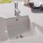 Villeroy & Boch Subway 45 SU Unterbausp&uuml;le, Ablaufgarnitur mit Handbet&auml;tigung,