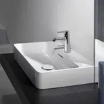 LAUFEN Val Aufsatzwaschtisch 75 x 42 cm mit 1 Hahnloch, mit &Uuml;berlauf H8162850001041,