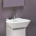 LAUFEN INO Handwaschbecken 45 x 41 cm, mit &Uuml;berlauf, mit Hahnloch, Badkeramik,