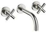 Dornbracht TARA Dreiloch-Waschtisch-Wandbatterie, Badarmaturen, 36707892-06, platin