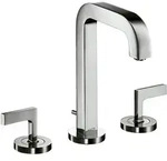 AXOR Citterio 3-Loch Waschtischarmatur mit Hebelgriffen ohne Platte Ausladung 14 cm,