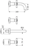Herzbach STILO Waschtisch-Br&uuml;ckenbatterie Farbset 16 cm, Badarmaturen,