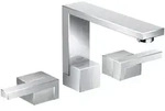 AXOR Edge 3-Loch Waschtischarmatur 130 mit Push-Open...