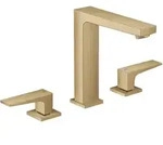 hansgrohe Metropol 3-Loch Waschtischarmatur 160 mit Hebelgriffen und Push-Open