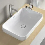Duravit Happy D.2 Plus Aufsatzbecken 60 cm wei&szlig;, ohne &Uuml;berlauf, ohne Hahnlochbank