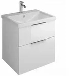 burgbad Eqio Waschtischkombination mit Keramik-Waschtisch 63 cm, mit Griff G0146