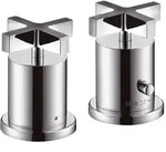 AXOR Citterio Fertigset 2-Loch Thermostat Kreuzgriffe Wannenrandmontage,
