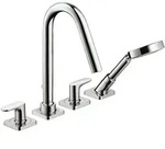 AXOR Citterio M 4-Loch Fliesenrandarmatur mit Hebelgriffen und Rosetten DN 15,
