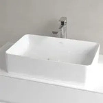 Villeroy & Boch Collaro Aufsatzwaschtisch 56 cm eckig ohne &Uuml;berlauf, ohne Hahnloch,