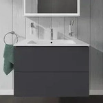 Duravit L-Cube Waschtischunterbau wandh&auml;ngend mit 2 Ausz&uuml;gen, 82 x 48,1 cm, Becken