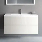 Duravit L-Cube Waschtischunterbau wandh&auml;ngend mit 2 Ausz&uuml;gen, 102 x 48,1 cm,