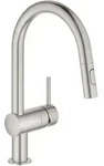 GROHE Minta Einhand-Sp&uuml;ltischbatterie mit herausziehbarer Sp&uuml;lbrause 32321002,