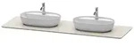 Duravit Luv Quarzsteinkonsole 178,3 x 59,5 cm mit 2 Ausschnitten, Badm&ouml;bel,