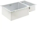 GROHE K700 Edelstahlsp&uuml;le 76 x 45 cm mit 1,5 Becken, f&uuml;r Einbau links,