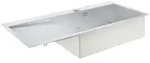 GROHE K1000 Edelstahl-Einbausp&uuml;le 116 x 52 cm mit Abtropffl&auml;che, Becken rechts,