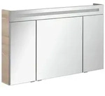 Fackelmann B.clever LED Spiegelschrank 120 cm mit 3 T&uuml;ren, Badm&ouml;bel, 82986,