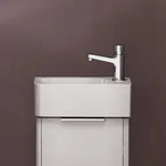 LAUFEN Val Handwaschbecken 34 x 22 cm mit 1 Hahnloch, mit &Uuml;berlauf H8152800001061,