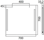 Emco Badezimmerspiegel Premium 70 cm &ndash; Verspiegelter Badezimmerspiegel mit