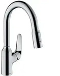 hansgrohe Focus M42 Einhebel-K&uuml;chenmischer 180, Ausziehbrause, 2jet,