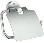 GROHE Essentials WC Papierhalter mit Deckel, Accessoires, 40367DC1, supersteel