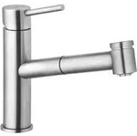 Kludi STEEL Sp&uuml;ltisch-Einhandmischer mit Geschirrbrause, K&uuml;chenarmaturen,...