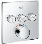 GROHE SmartControl Unterputzmischer Fertigmontageset mit 3 Absperrventilen, eckige