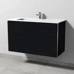 Sanipa 3way Kombination mit Keramikwaschtisch Design 100 cm, 2 Ausz&uuml;ge mit