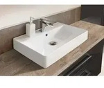 Fackelmann Universal Aufsatzwaschbecken 61 x 41 cm Keramik, Badkeramik, 79700, wei&szlig;
