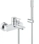 GROHE Lineare Neu Einhand-Wannenbatterie mit Brausegarnitur 33850001, Badarmaturen,