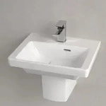Villeroy & Boch Subway 3.0 Handwaschbecken 45 cm, mit 1 Hahnloch, mit &Uuml;berlauf,