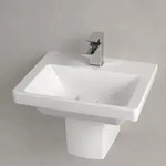 Villeroy & Boch Subway 3.0 Handwaschbecken 45 cm, mit 1 Hahnloch, ohne &Uuml;berlauf,