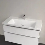 Villeroy & Boch Subway 3.0 Schrankwaschtisch 100 cm, mit 1 Hahnloch, ohne &Uuml;berlauf,