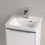Villeroy & Boch Subway 3.0 Handwaschbecken 37 cm, mit 1 Hahnloch, mit &Uuml;berlauf,