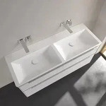 Villeroy & Boch Subway 3.0 Schrank-Doppelwaschtisch 130 cm ohne Hahnloch, ohne