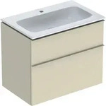 Geberit iCon Set M&ouml;belwaschtisch 75 cm schmaler Rand, mit Unterschrank, 2 Schubladen