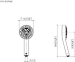 Dornbracht Handbrause &Oslash; 12 cm, 4 Strahlarten, Badarmaturen, 28012979-33, schwarz