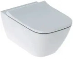 Geberit Smyle Square Set Wand-WC Tiefsp&uuml;ler, geschlossene Form, Rimfree, mit WC-Sitz