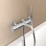 Ideal Standard Joy Badearmatur mit Brauseset, runde Rosetten, eigensicher,