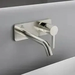 Ideal Standard Joy Wand-Waschtischarmatur, eckige Rosette, Auslauf 18 cm A7380AA,