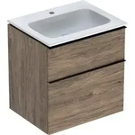 Geberit iCon Set M&ouml;belwaschtisch 60 cm schmaler Rand, mit Unterschrank, 2 Schubladen