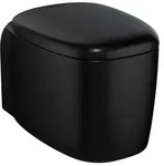 VitrA Plural Wand-WC VitrA Flush 2.0, Badkeramik, 7830B483-0075, schwarz matt