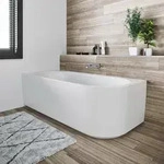 Riho Desire Corner Eck-Badewanne 184 x 84 cm rechts mit LED Beleuchtung, Badewannen,