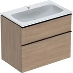 Geberit iCon Set M&ouml;belwaschtisch 75 cm schmaler Rand, mit Unterschrank, 2 Schubladen