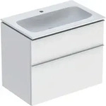 Geberit iCon Set M&ouml;belwaschtisch 75 cm schmaler Rand, mit Unterschrank, 2 Schubladen