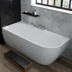 Hoesch iSENSI MONOLITH Eckbadewanne 180 x 80 cm, linke Ausf&uuml;hrung, mit