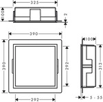 hansgrohe XtraStoris Individual Wandnischen-Einbaubox mit Designrahmen 30 x 10 x 30